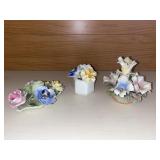 Vintage Fine Bone Porcelain Flowers