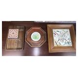 Vintage Cheese Boards w/ Tile Inserts - 3