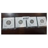 (4) MERCURY HEAD DIMES