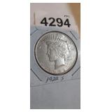 1922-S SILVER PEACE DOLLAR