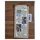 "THE DAY YOU WERE BORN" WALL PLAQUE