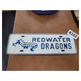 REDWATER DRAGONS VANITY PLATE