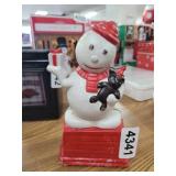 SNOWMAN CAST IRON BANK