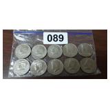 (10) CLAD KENNEDY HALF DOLLARS