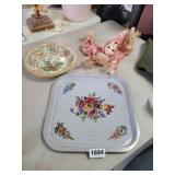 PLATTER, BOWL AND BED SLEEPER DOLL