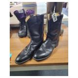 BLACK JUSTIN BOOTS SIZE 11.5A