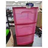 PINK 3 DRAWER ORGANIZER