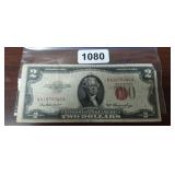 1953 $2 RED SEAL TWO DOLLARS NOTE