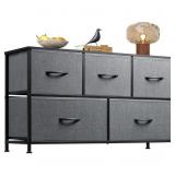 WLIVE Dresser for Bedroom with 5 fabric Drawers