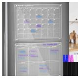 Acrylic Magnetic Monthly and Weekly Calendar