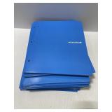 30 blue 3 hole school folders