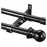 Double Curtain Rod - 1 Inch Heavy Duty Double