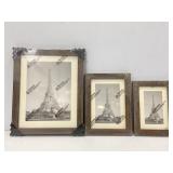 Set of ten picture frames with 3 different sizes