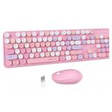 UBOTIE Colorful Computer Wireless Keyboard Mice