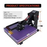 15x15 in Heat Press Machine with Slide Out Drawer