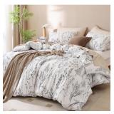 White Floral Comforter Queen size