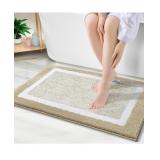 Soft absorbent bathroom mat