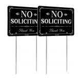 Pair of Faittoo No Soliciting Signs for House