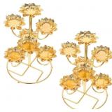 Totority 2 Pcs Lotus Ghee Lamp