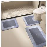 3PCS Absorbent Bath Mat Rug Sets, Quick Drying