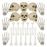 Halloween skull prop decor and table cloth