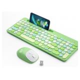 Wireless Keyboard and Mouse Combo, Retro W