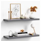 Floating Shelves for Wall, Gray Wood Wall Shelf