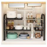 Expandable Under Sink Organizer, 2 Tier Under