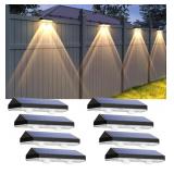 8 pack Solar Fence Lights Outdoor -