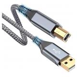 USB 2.0 USB-A to USB-B Midi Cable (10 ft)