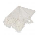 Ivory acrylic throw blanket 50x60"