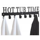 Hot tub time metal towel hooks