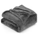 Utopia Bedding Fleece Blanket Twin Size Grey