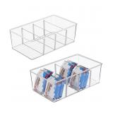 2 Pack Food Storage Organizer Bins