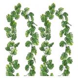 2Pcs Artificial Monstera Leaf Vines 5.9FT