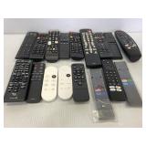 17 assorted tv remotes