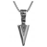 Arrowhead Pendant Necklace Stainless Steel