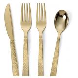 300 Pieces Gold Plastic Cutlery Set