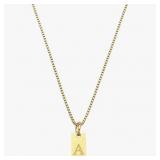 18K Gold Plated Letter A Necklace