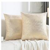 Sparkling Decorative Pillow Covers Set of 2,Gold