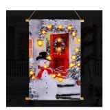 LED Lighted Snowman Poster,24x15