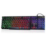 Rii RK100+ Multiple Color Rainbow LED Keyboard