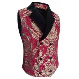 Mens Victorian Double Breasted Vest Gothic