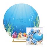 Under The Sea Round Polyester Backdrop