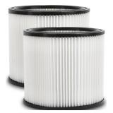 2-Pack Cartridge Replacement Filters for Shop Vac