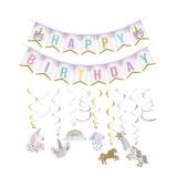 Unicorn Happy Birthday Decorations