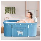 Portable Bathtub,Foldable Freestanding Soaking