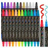 24 Colors Dual Tip Acrylic Paint markers