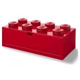 LEGO Stackable Desk Drawer RED with 8 Knobs