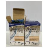 2 packs of battery operated blue Xmas lights